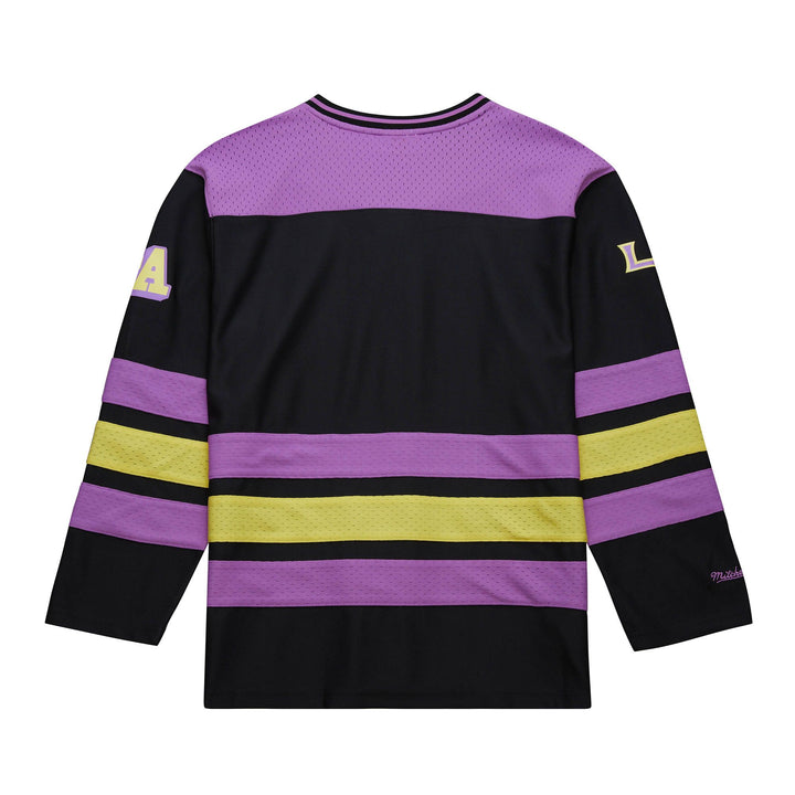 LA Kings Mitchell & Ness Stateside Pastel V-Neck Long Sleeve Jersey