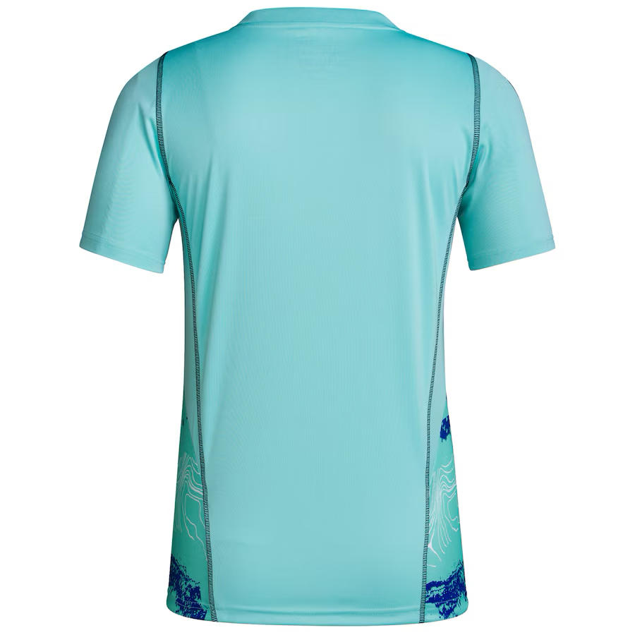 LA Galaxy Women's 23 adidas Teal One Planet Jersey