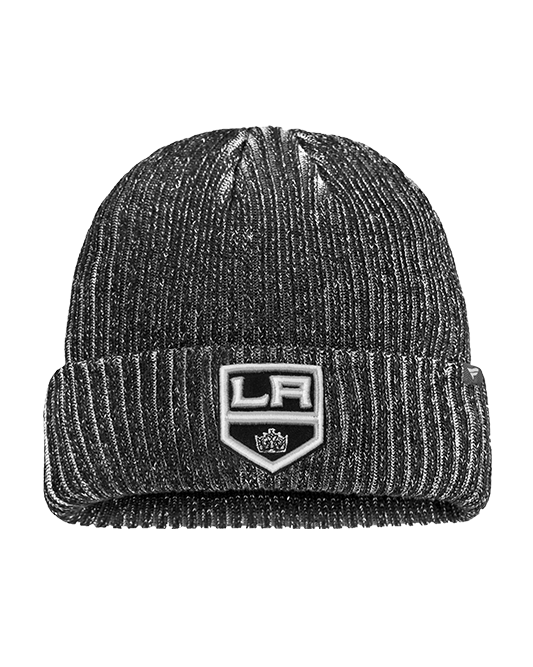 LA Kings Authentic Pro Rinkside Cuffed Beanie - Grey/Black