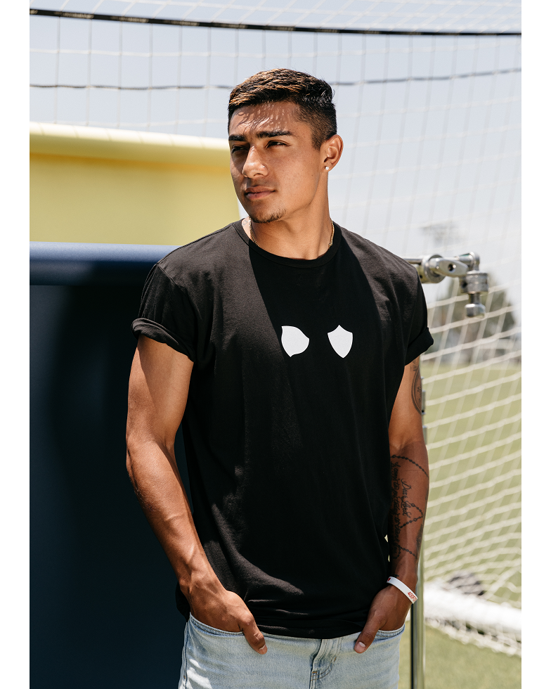 LA GALAXY ORIGINAL RETRO QUASAR NAVY GHOST LOGO TEE T-SHIRT