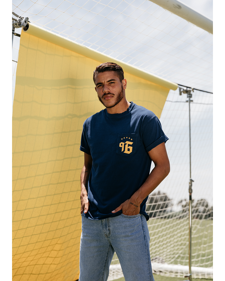 LA GALAXY ORIGINAL RETRO NINETY 6 SHORT SLEEVE NAVY T-SHIRT