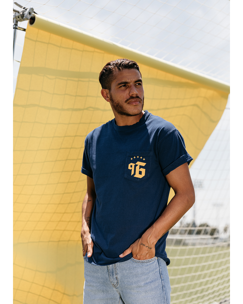 LA GALAXY ORIGINAL RETRO NINETY 6 SHORT SLEEVE NAVY T-SHIRT