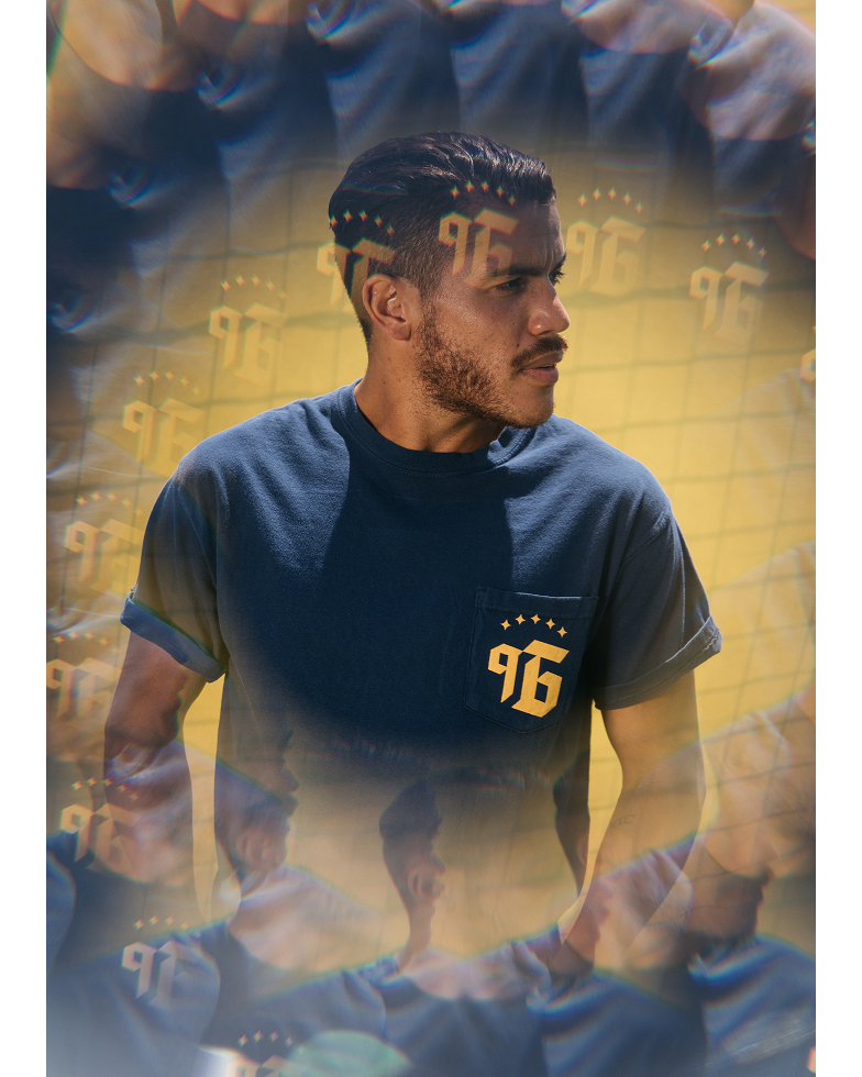 LA GALAXY ORIGINAL RETRO NINETY 6 SHORT SLEEVE NAVY T-SHIRT