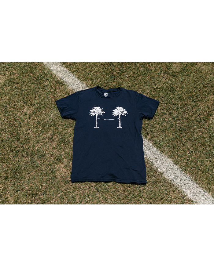 LA GALAXY ORIGINAL RETRO NAVY RETRO PALM TREE GOAL T-SHIRT
