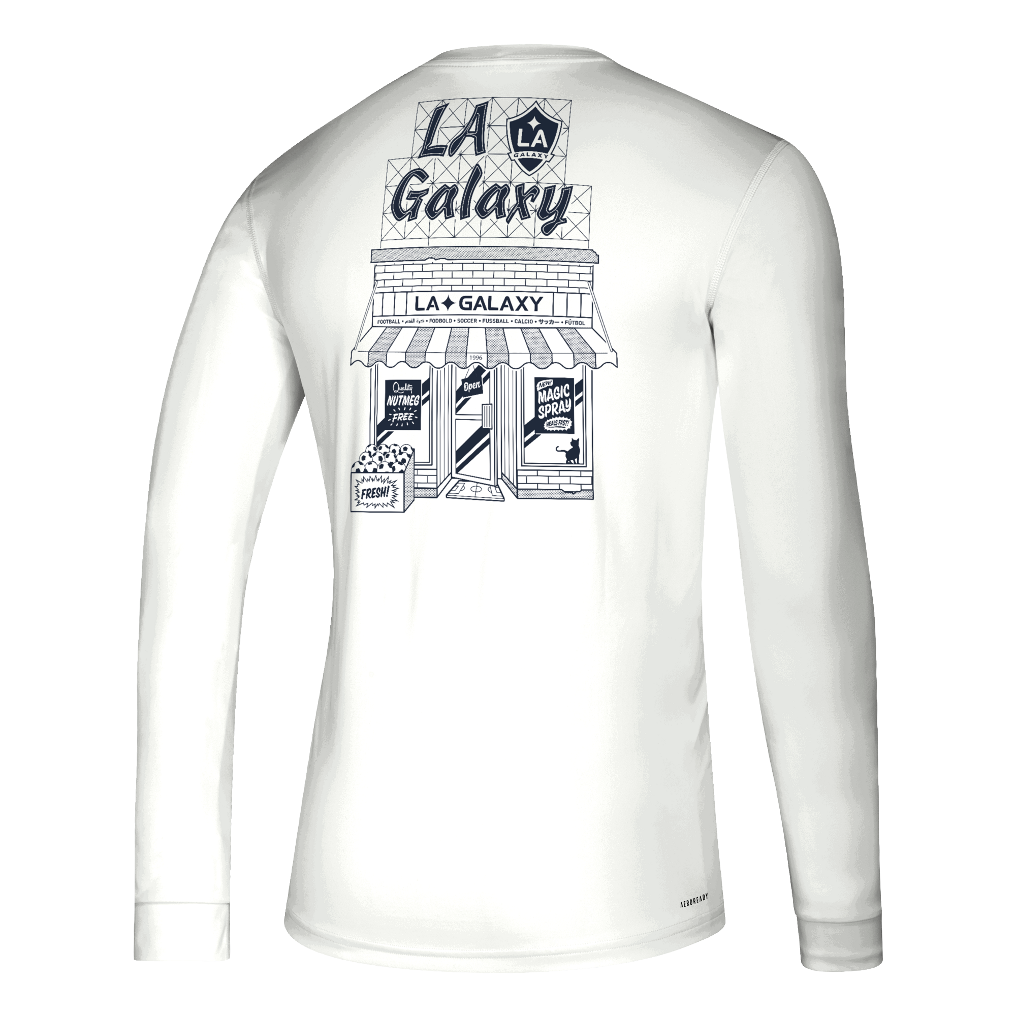 LA Galaxy adidas Go-To tee Short Sleeve Shirt Men's White Used