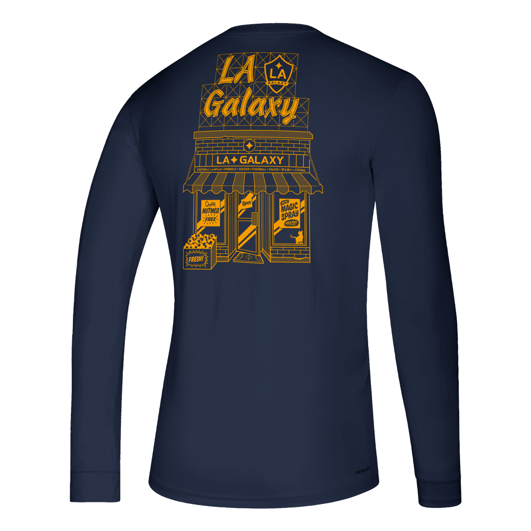 LA Galaxy adidas Marketplace Navy Long Sleeve Shirt