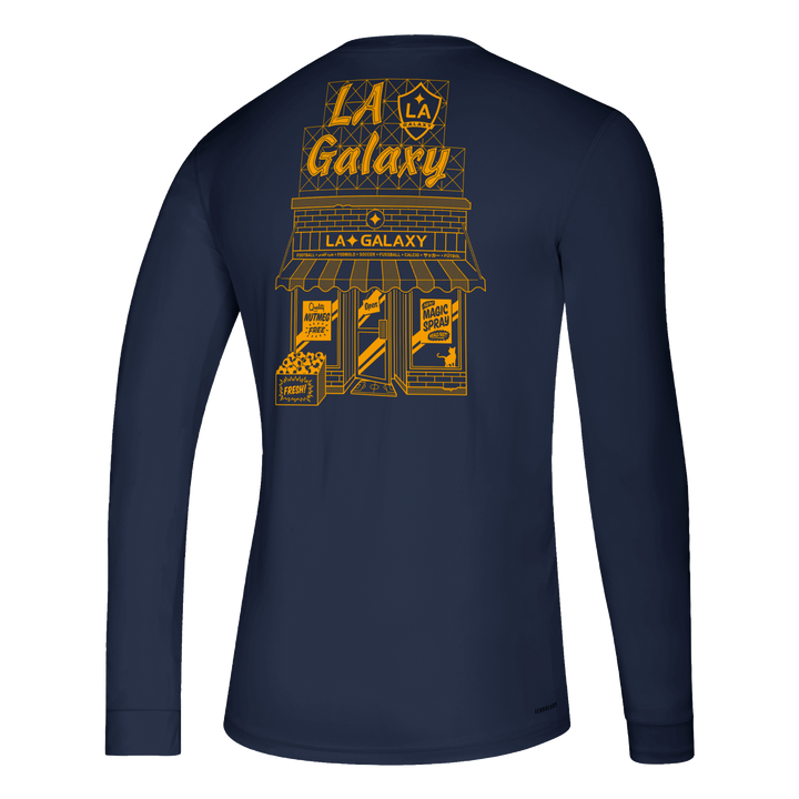 LA Galaxy adidas Marketplace Navy Long Sleeve Shirt