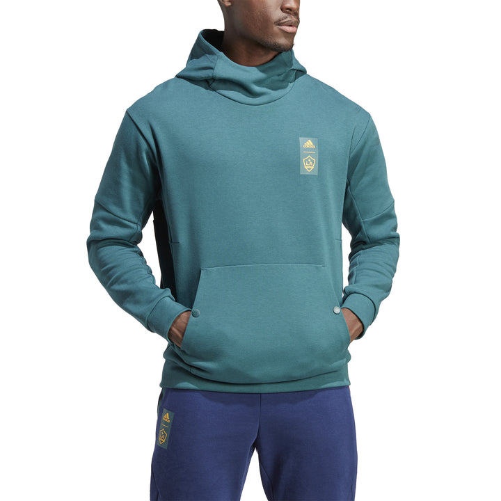 LA Galaxy 2023 adidas Travel Teal Hoodie