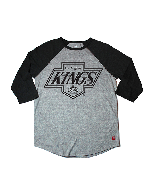LA Kings Mens Chevy Logo Schwarber Short Sleeve Tee - Grey/Black