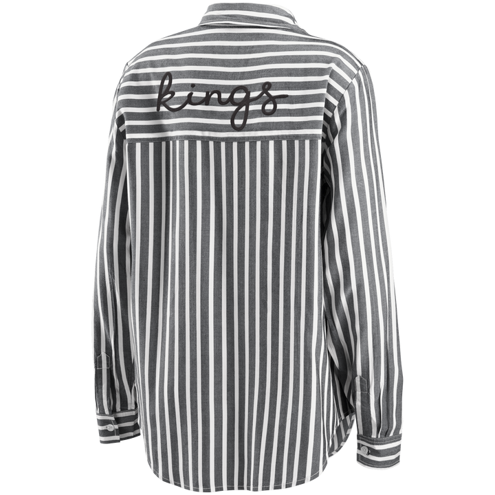 LA Kings WEAR by Erin Andrews Women's Button Down Script Tee