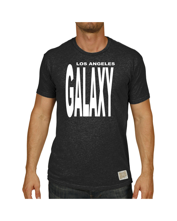 LA GALAXY ORIGINAL RETRO 96 BLACK GALAXY SHORT SLEEVE T SHIRT