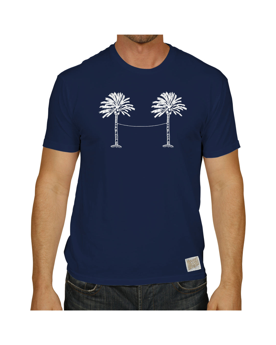 LA GALAXY ORIGINAL RETRO NAVY RETRO PALM TREE GOAL T-SHIRT