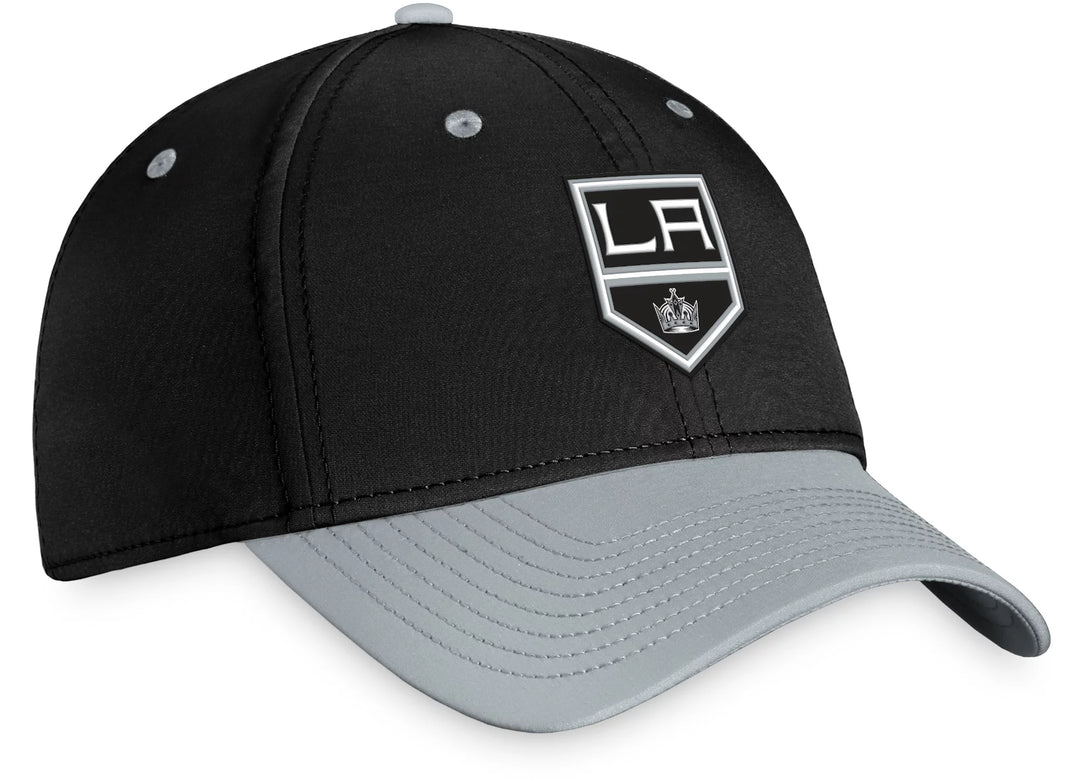 LA Kings Fanatics Authentic Pro Rink Black/ Grey Structured Stretch Fitted Hat