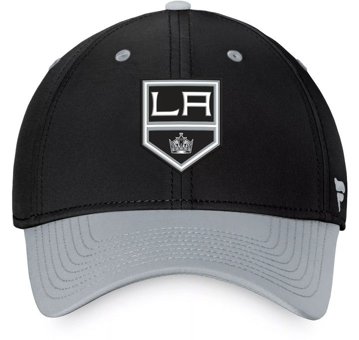 LA Kings Fanatics Authentic Pro Rink Black/ Grey Structured Stretch Fitted Hat