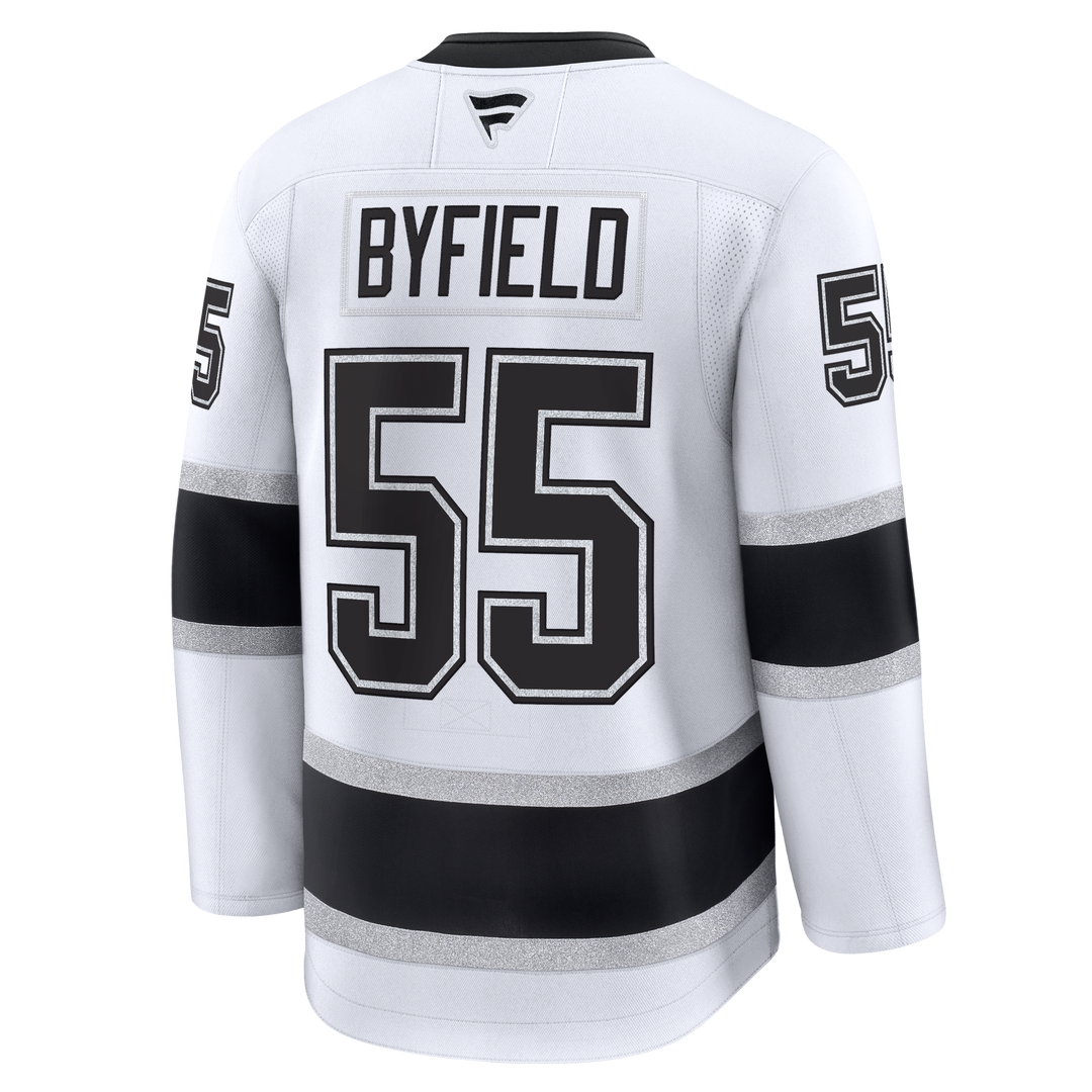 LA Kings Quinton Byfield Premium White Away Jersey