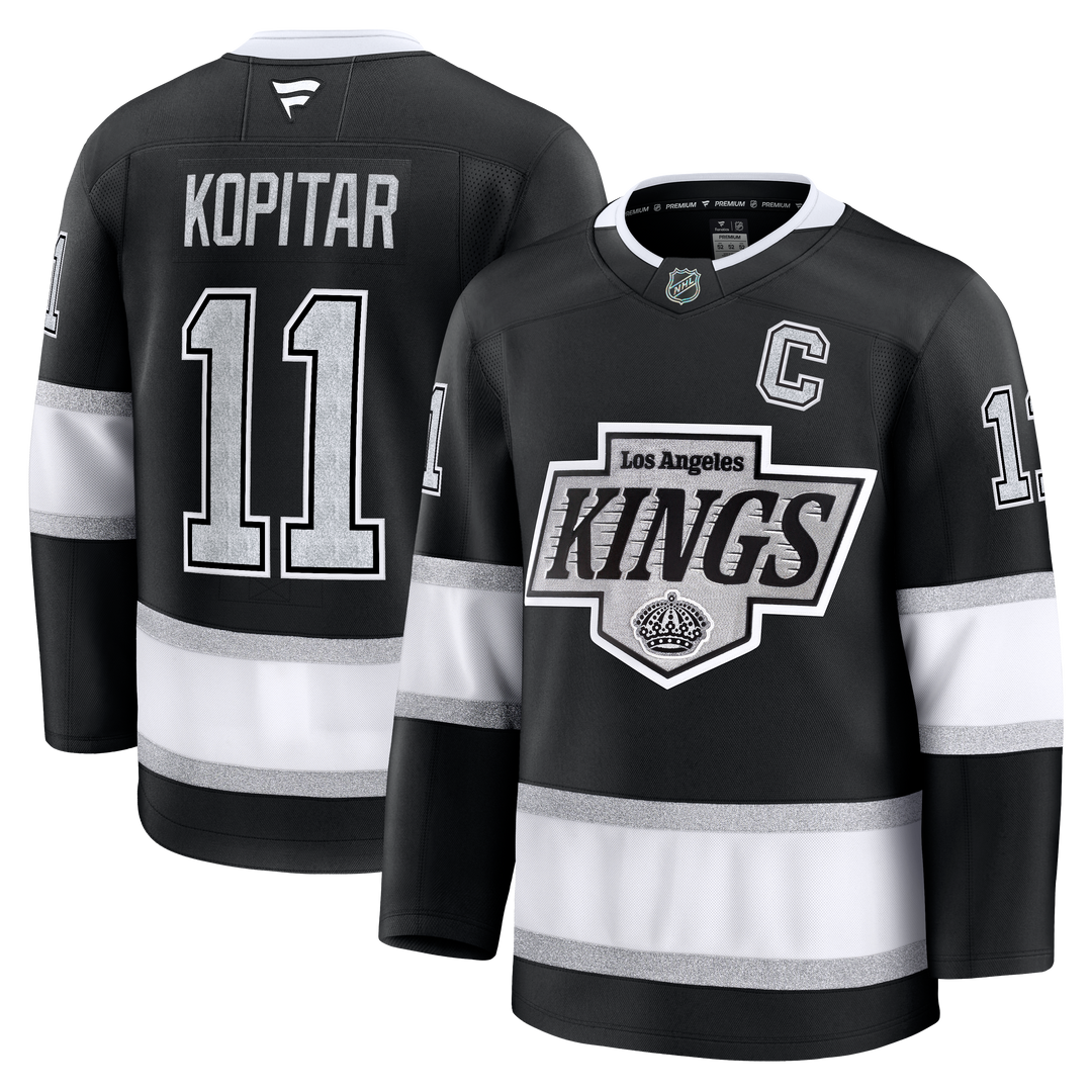 LA Kings Anže Kopitar Premium Black Home Jersey