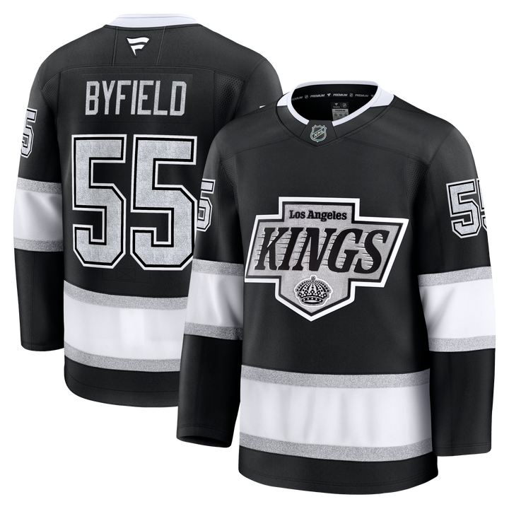 LA Kings Quinton Byfield Premium Black Home Jersey