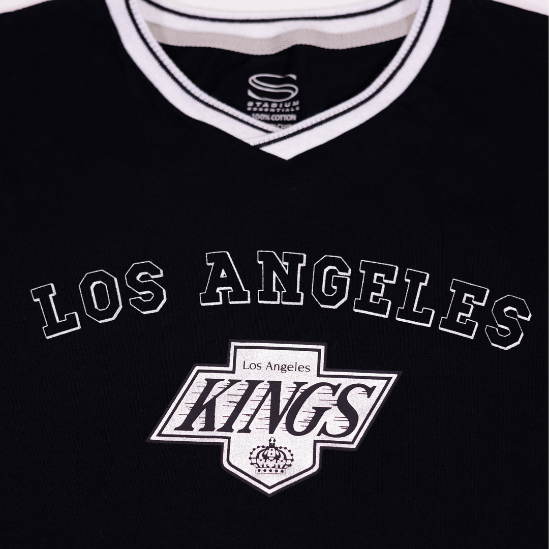 LA Kings Women Stadium Essentials NHL Roar Black Cropped T-Shirt