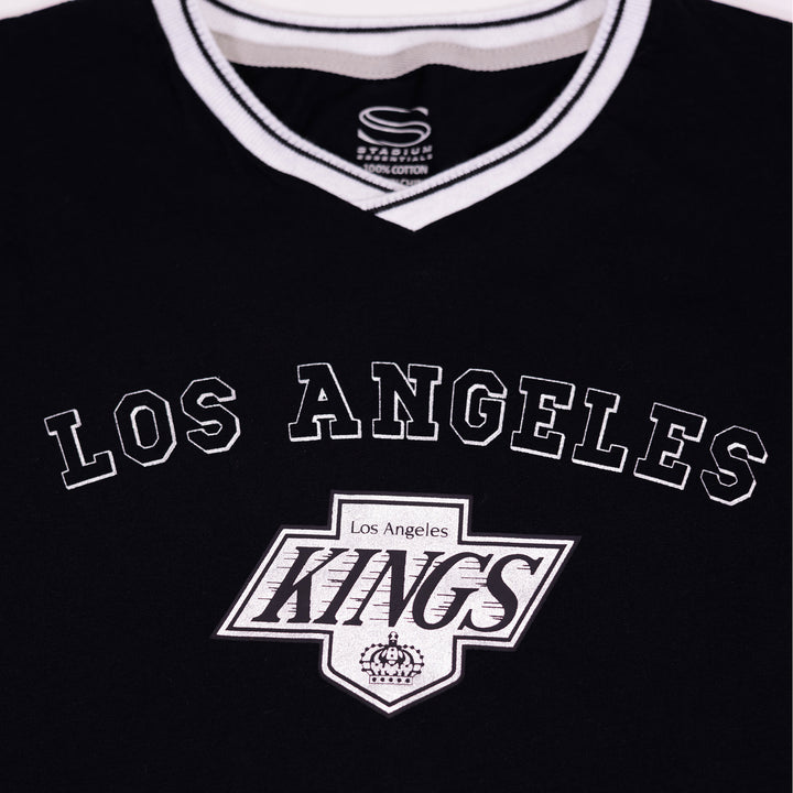 LA Kings Women Stadium Essentials NHL Roar Black Cropped T-Shirt