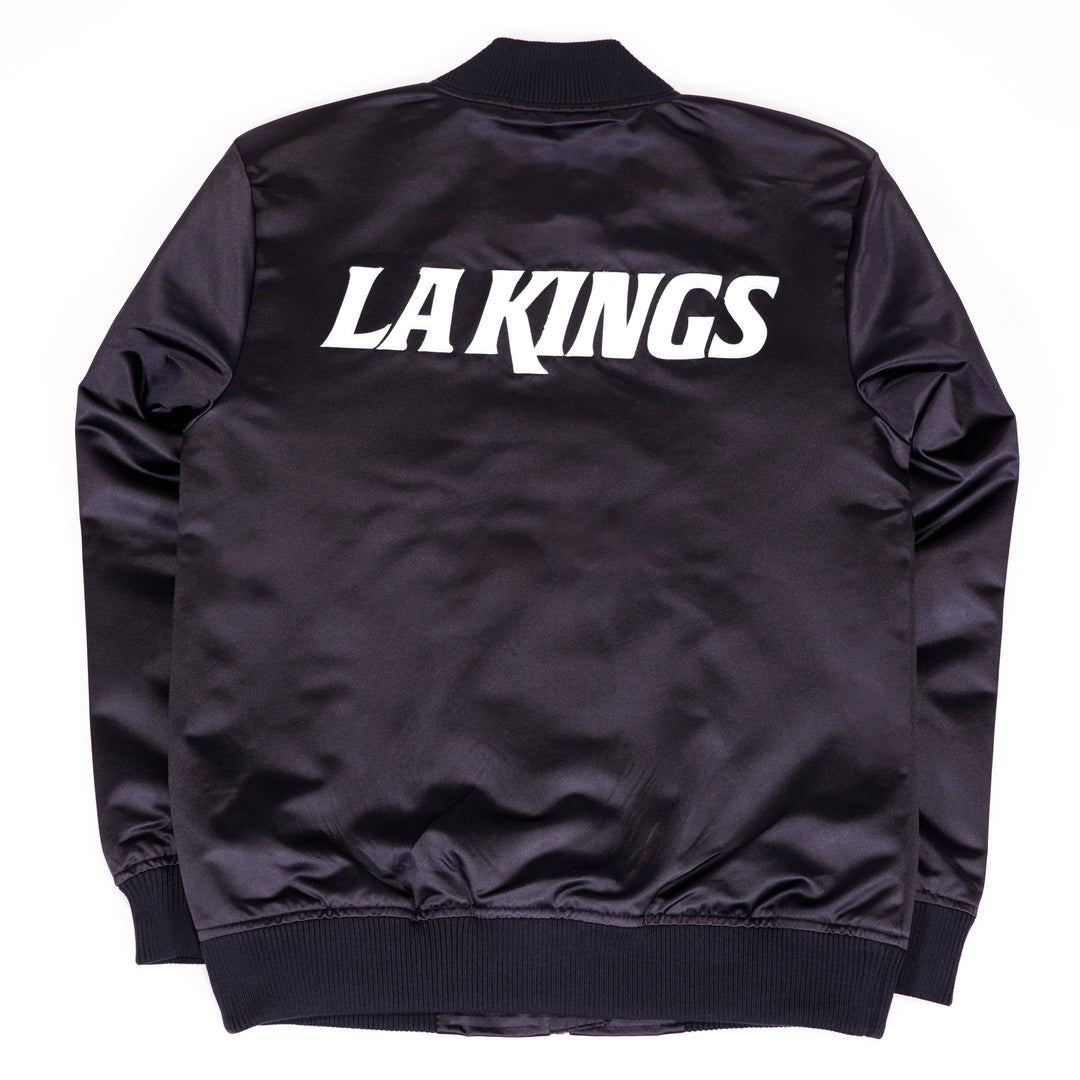 LA Kings Satin Bomber Shield Logo Jacket