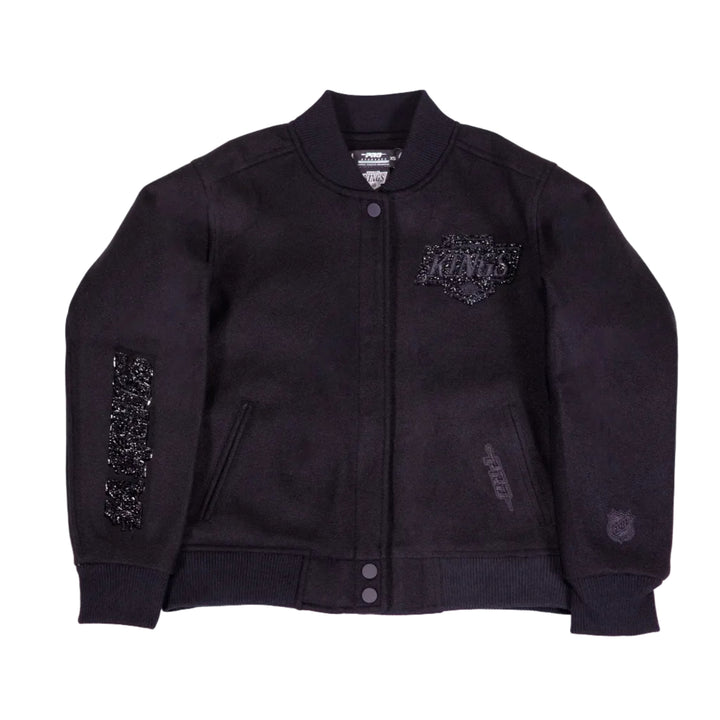 KINGS WMNS WASHED VARSITY JACKET