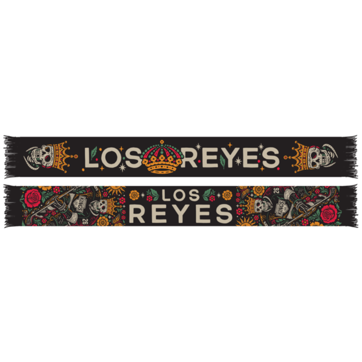 KINGS DIA26 FULL FLORAL SKELLY SKATER SCARF