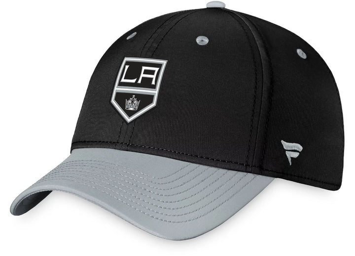 LA Kings Fanatics Authentic Pro Rink Black/ Grey Structured Stretch Fitted Hat