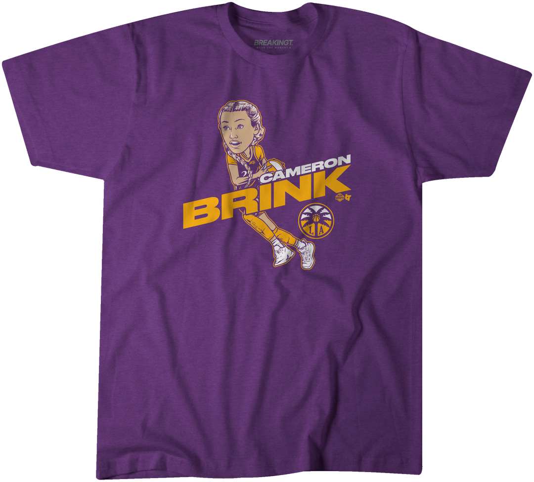 Cameron Brink LA Sparks BreakingT Purple T-Shirt