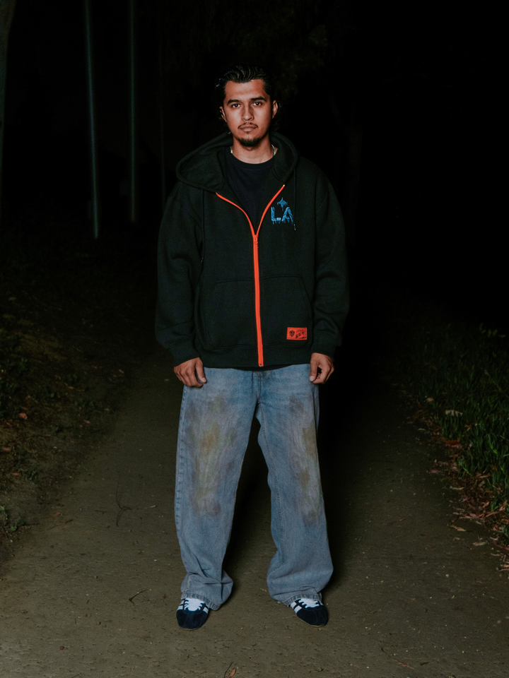 LA Galaxy Unisex Cozmo Zombie Zip-up Hoodie - Black