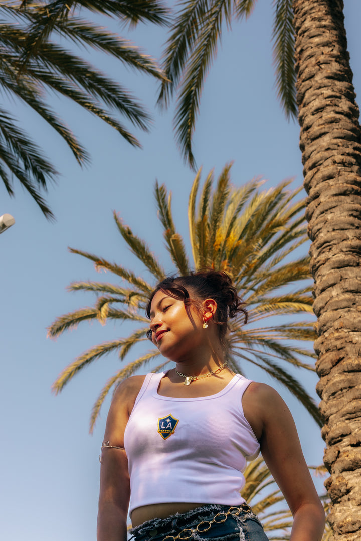 LA Galaxy Women's Hype & Vice MVP White Top