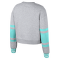 LA Sparks Stadium Essentials Grey and Teal Women's Scrimmage Crop Crewneck