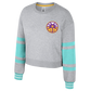 LA Sparks Stadium Essentials Grey and Teal Women's Scrimmage Crop Crewneck