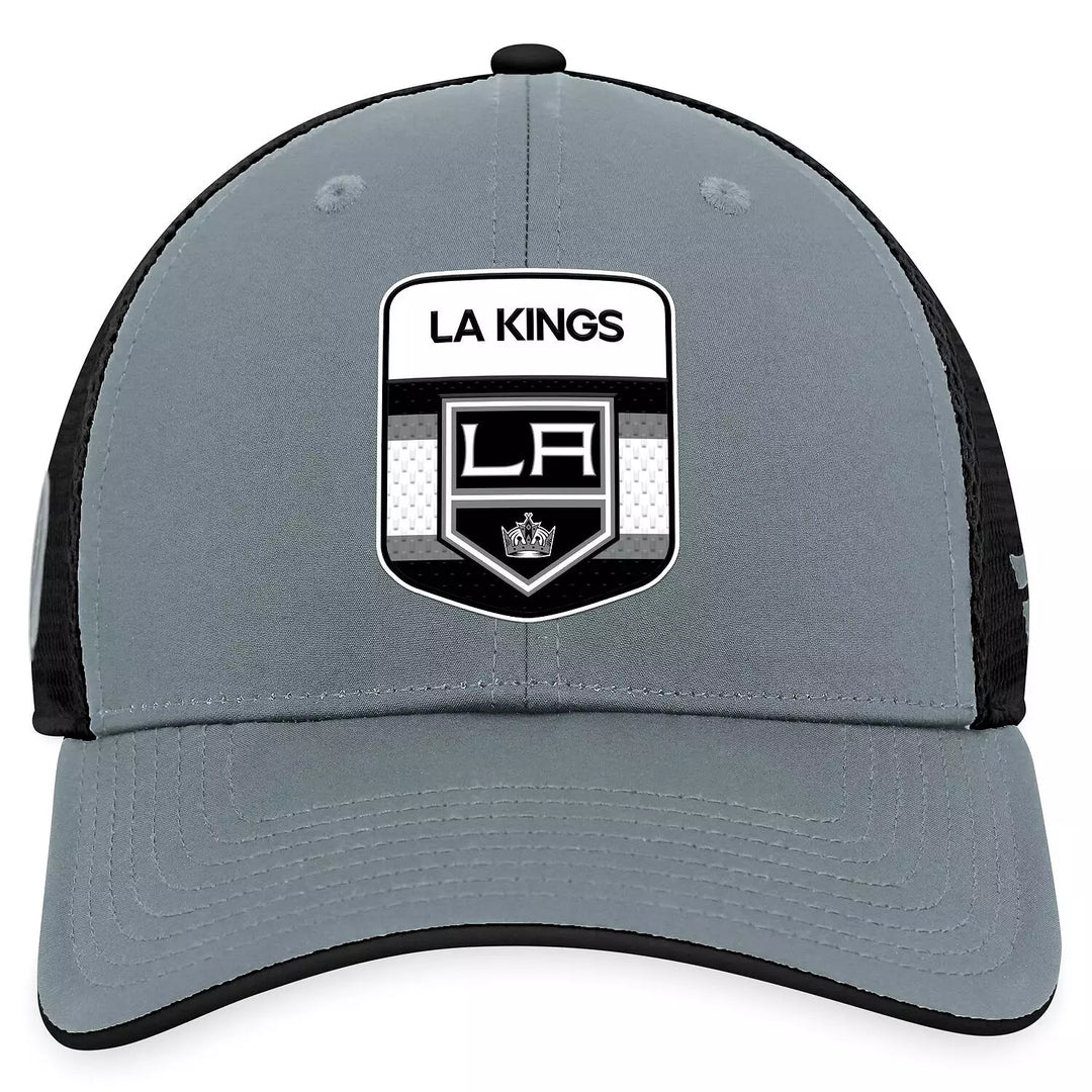 LA Kings Fanatics Authentic Pro Home Ice Structured Trucker Black/ Grey Hat