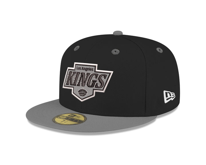 LA Kings New Era Two Tone Black Primary 5950 Fitted Hat