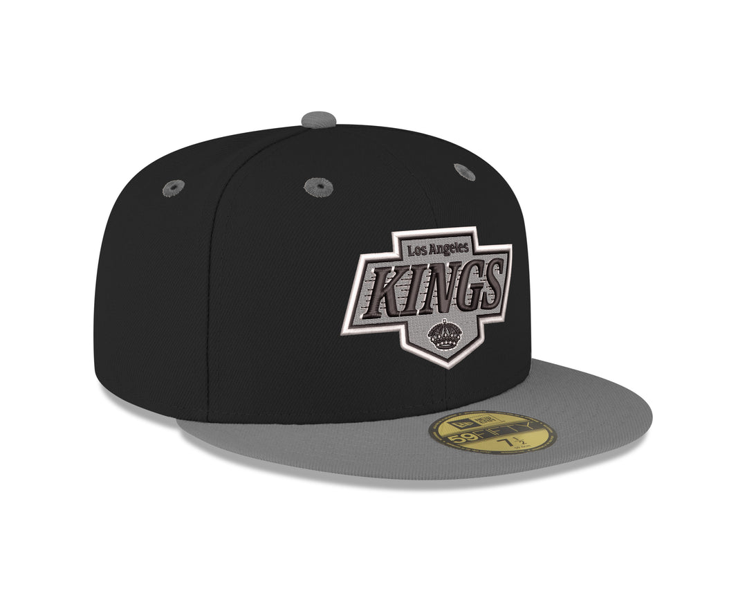LA Kings New Era Two Tone Black Primary 5950 Fitted Hat