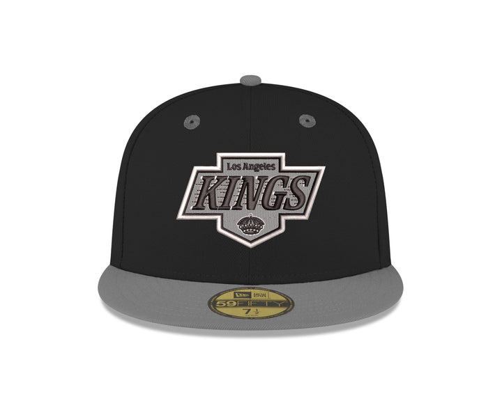 LA Kings New Era Two Tone Black Primary 5950 Fitted Hat