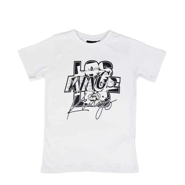 KINGS KIDS STACKED LA LOGO SS TEE