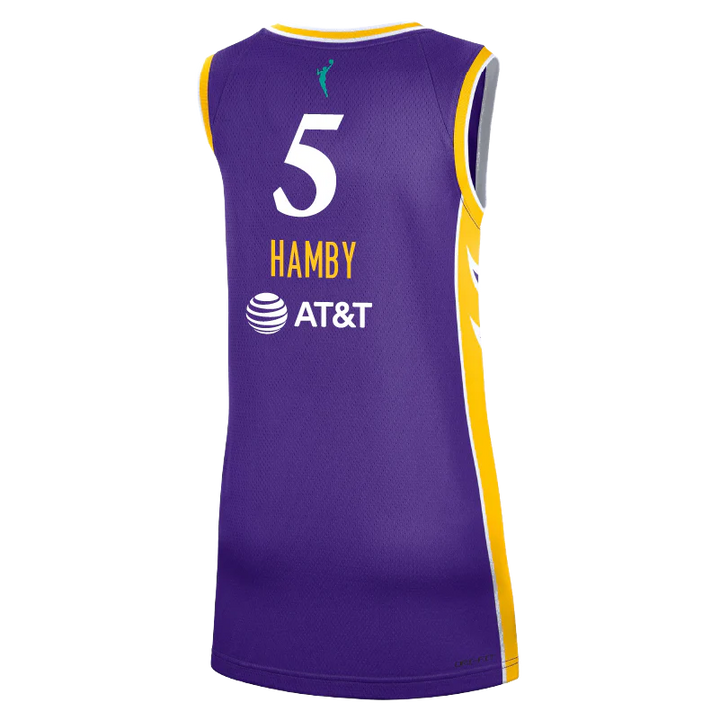 LA SPARKS DEARICA HAMBY NIKE PURPLE EXPLORER JERSEY
