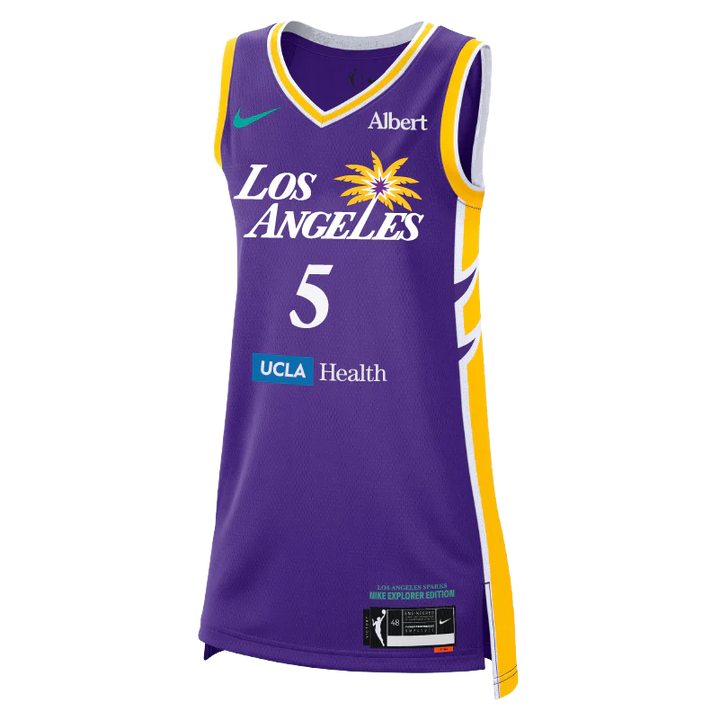 LA SPARKS DEARICA HAMBY NIKE PURPLE EXPLORER JERSEY