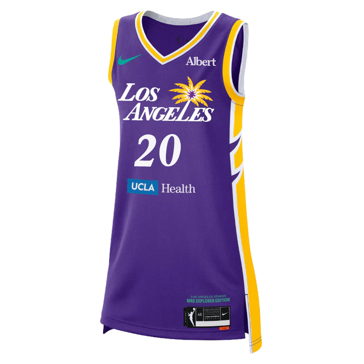 LA SPARKS SANIA FEAGIN NIKE PURPLE EXPLORER JERSEY