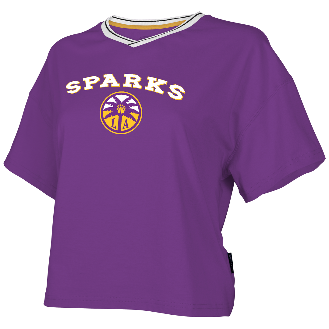 Sparks Stadium Essentials WNBA Roar Purple Cropped T-Shirt