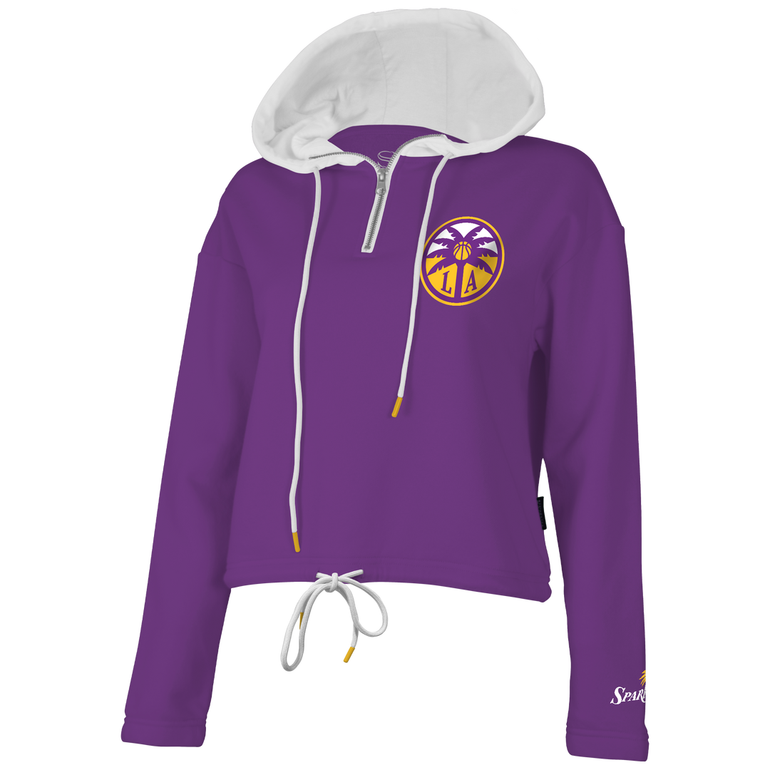 Sparks Women Stadium Essentials NBA Game Plan Quarter Zip Purple Hoodie