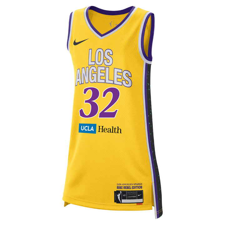 LA SPARKS EMMA CANNON NIKE GOLD REBEL EDITION JERSEY