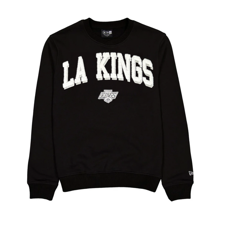 LA Kings New Era Chennile Above Logo Black Crewneck