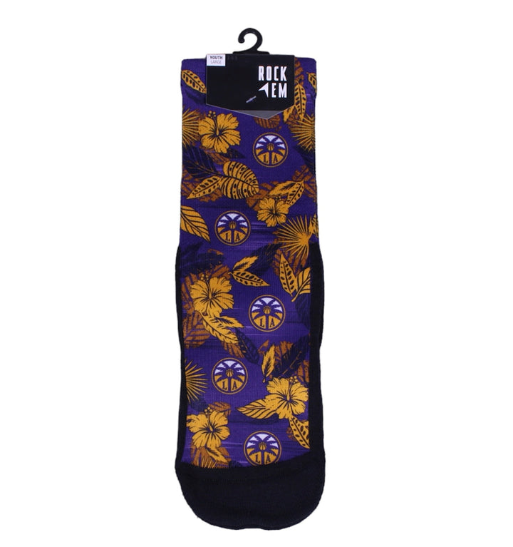 LA Sparks Rock Em Floral Socks