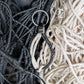 Kings Bracenet Black & White Upcycled Fishing Net Keychain