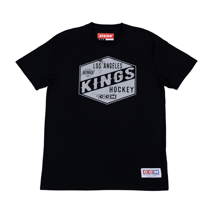 LA Kings CCM Badge Black Short Sleeve Tee