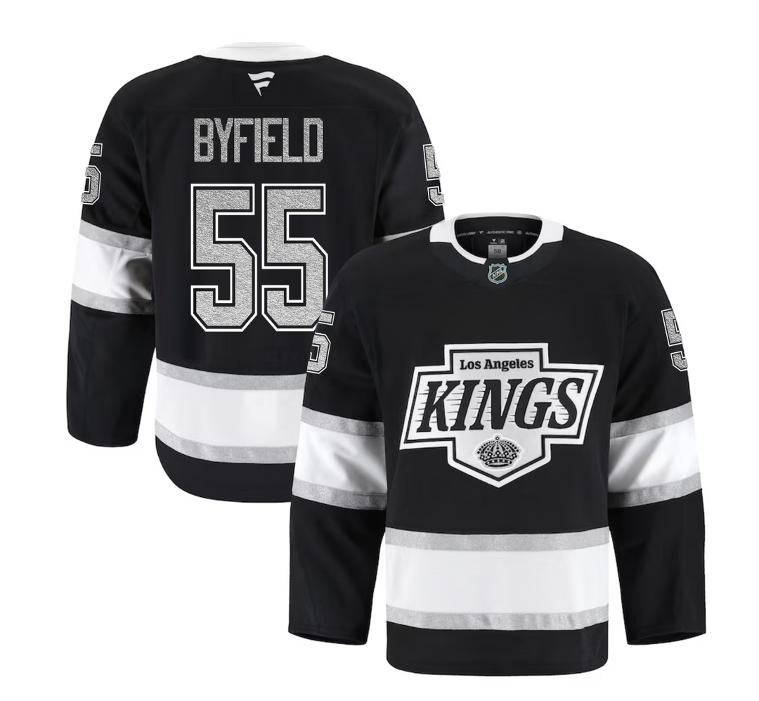 LA Kings Quinton Byfield Authentic Pro Home Jersey