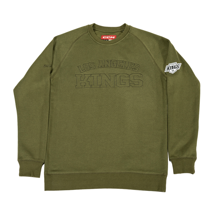 LA Kings CCM Green Pullover Fleece Crewneck