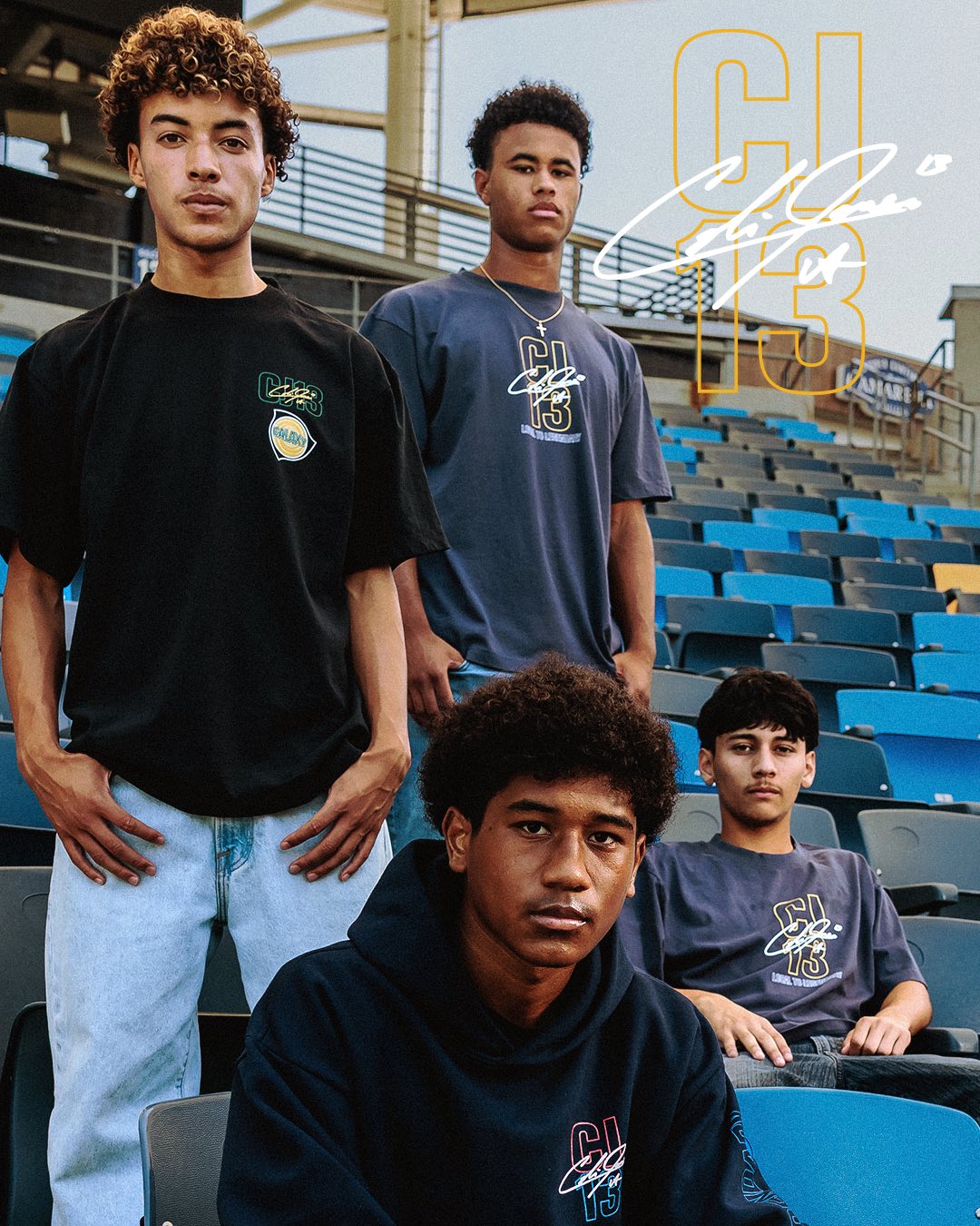 LA Galaxy Men's Cobi Carving A Legend Short Sleeve Navy Tee